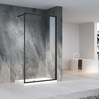 Душевые перегородки Veconi Korato 80x200 KR81B-80-01-C8 стекло прозрачное, профиль черный