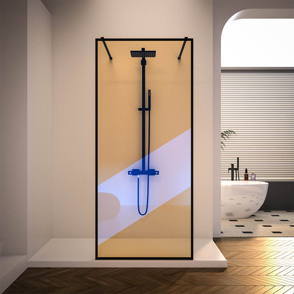 Душевая перегородка Veconi Korato Walk In 110x200 KR90BC-110-09-C4 стекло хамелеон профиль черный 56905₽