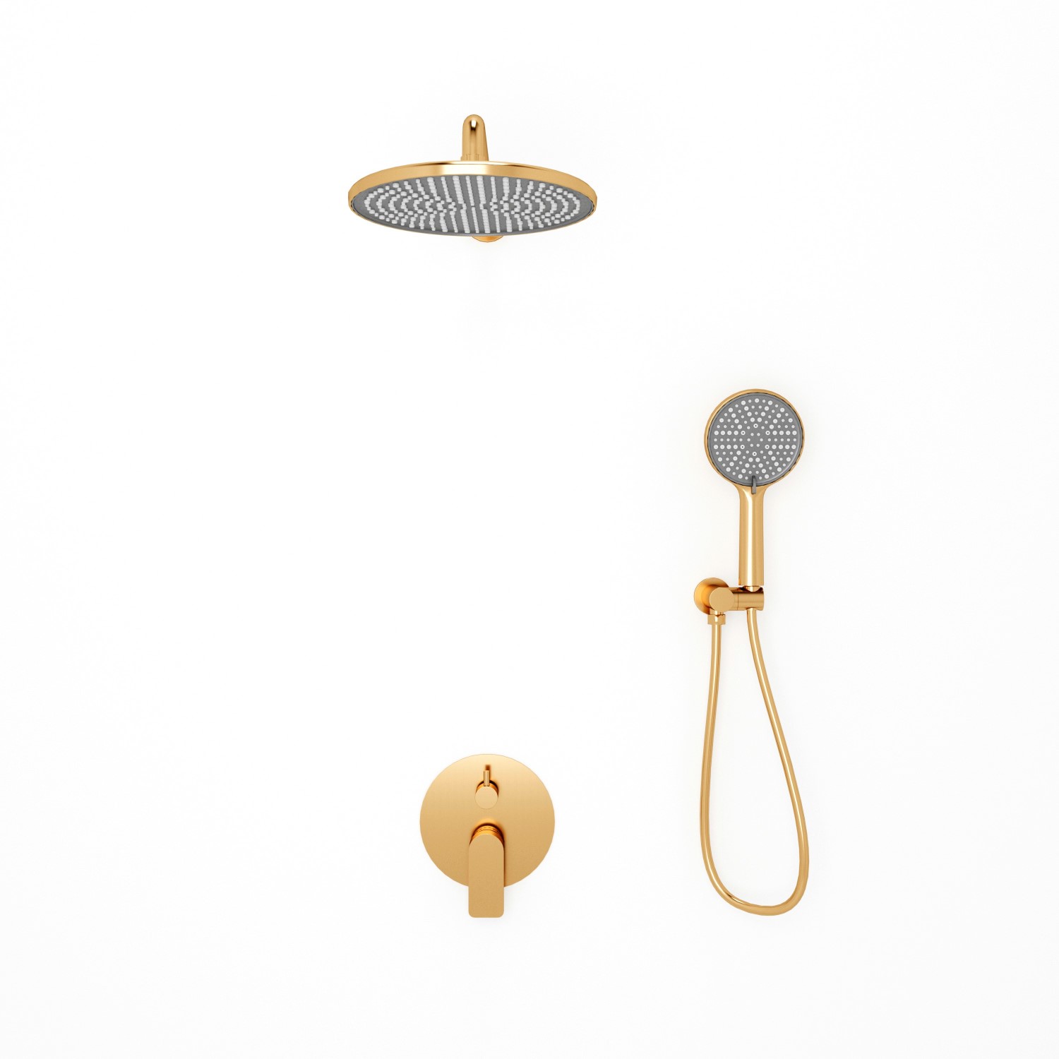 Встраиваемая душевая система Veconi Licata LI-400-G-C4 без излива золото брашированное 33885₽