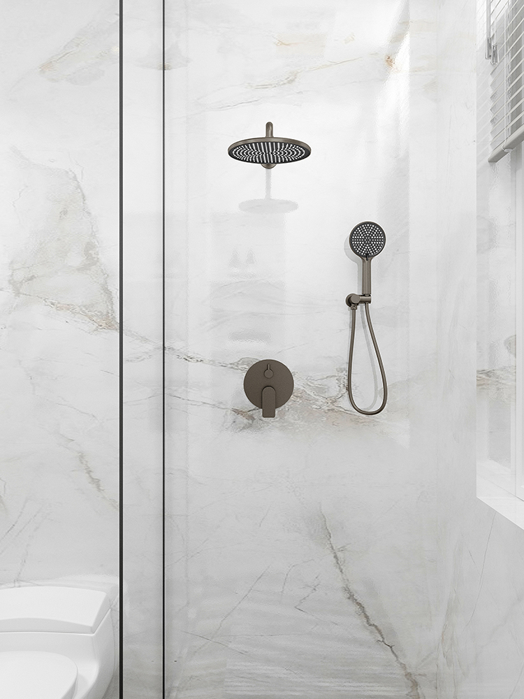 Встраиваемая душевая система Veconi Licata LI-400-GR-C4 без излива графит брашированный 24968₽