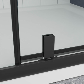 Фото Душевая дверь Veconi Ottimo 110x190 OP20B-110-12-C9 стекло тонированное, профиль черный матовый