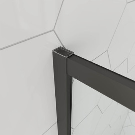 Фото Душевой уголок Veconi Ottimo P10 B 80x80 OP10B-8080-01-C9 стекло прозрачное, профиль черный матовый