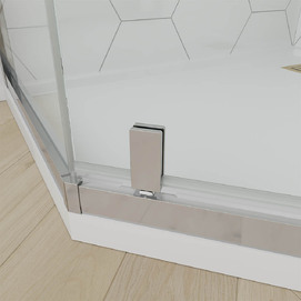 Фото Душевой уголок Veconi Ottimo P10 CH 80x80 OP10CH-8080-07-C9 стекло матовое, профиль хром