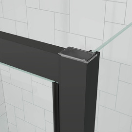 Фото Душевой уголок Veconi Ottimo P20SP B 100x90 OP20B-SP-10090-01-C9 стекло прозрачное, профиль черный матовый