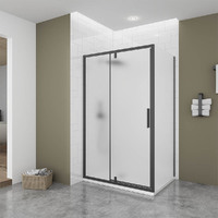 Душевой угол Veconi Ottimo P20SP B 110x100 OP20B-SP-110100-07-C9 стекло матовое, профиль черный матовый