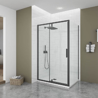 Душевой угол Veconi Ottimo P20SP B 120x80 OP20B-SP-12080-01-C9 стекло прозрачное, профиль черный матовый