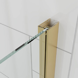 Фото Душевой уголок Veconi Ottimo P20SP G 120x90 OP20G-SP-12090-07-C9 стекло матовое, профиль брашированное золото