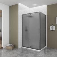 Душевой угол Veconi Ottimo P20SP GR 110x100 OP20GR-SP-110100-12-C9 стекло тонированное, профиль брашированный графит