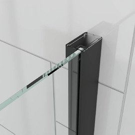 Фото Душевой уголок Veconi Ottimo P20SP GR 120x100 OP20GR-SP-120100-01-C9 стекло прозрачное, профиль брашированный графит