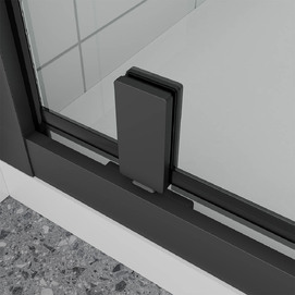 Фото Душевой уголок Veconi Ottimo P30SP B 90x80 OP30B-SP-9080-01-C9 стекло прозрачное, профиль черный матовый