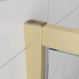 Фото Душевой уголок Veconi Ottimo P30SP G 80x70 OP30G-SP-8070-07-C9 стекло матовое, профиль брашированное золото