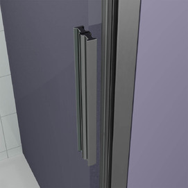 Фото Душевой уголок Veconi Ottimo P30SP GR 90x100 OP30GR-SP-90100-01-C9 стекло прозрачное, профиль брашированный графит
