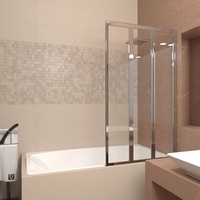 Шторка для ванны Veconi PL73R-120-01-19C4 120х150 стекло прозрачное, профиль хром