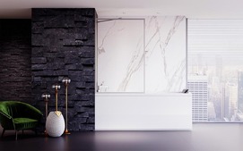 Шторка для ванны Veconi Palau 80x150 PL85-80-01-C8 стекло прозрачное, профиль хром