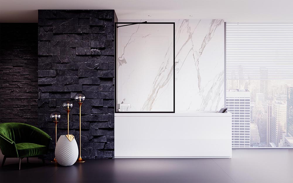 Шторка для ванны Veconi Palau 80x150 PL85B-80-01-C4 стекло прозрачное профиль черный 14544₽