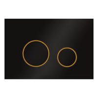 Кнопка для инсталляции Veconi Round Design VFRD004BLG черная, матовое золото