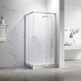 Душевой уголок Veconi Rovigo 100x100 RV27CH-100100-01-C8 стекло прозрачное, профиль хром, без поддона