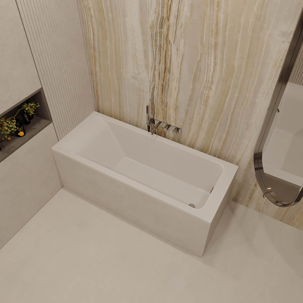 Ванна из искусственного камня Veconi Solita 170x70 SLTSLIM17070 белая 55131₽