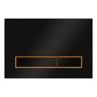 Кнопка для инсталляции Veconi Square Design VFSD003BLG черная, матовое золото