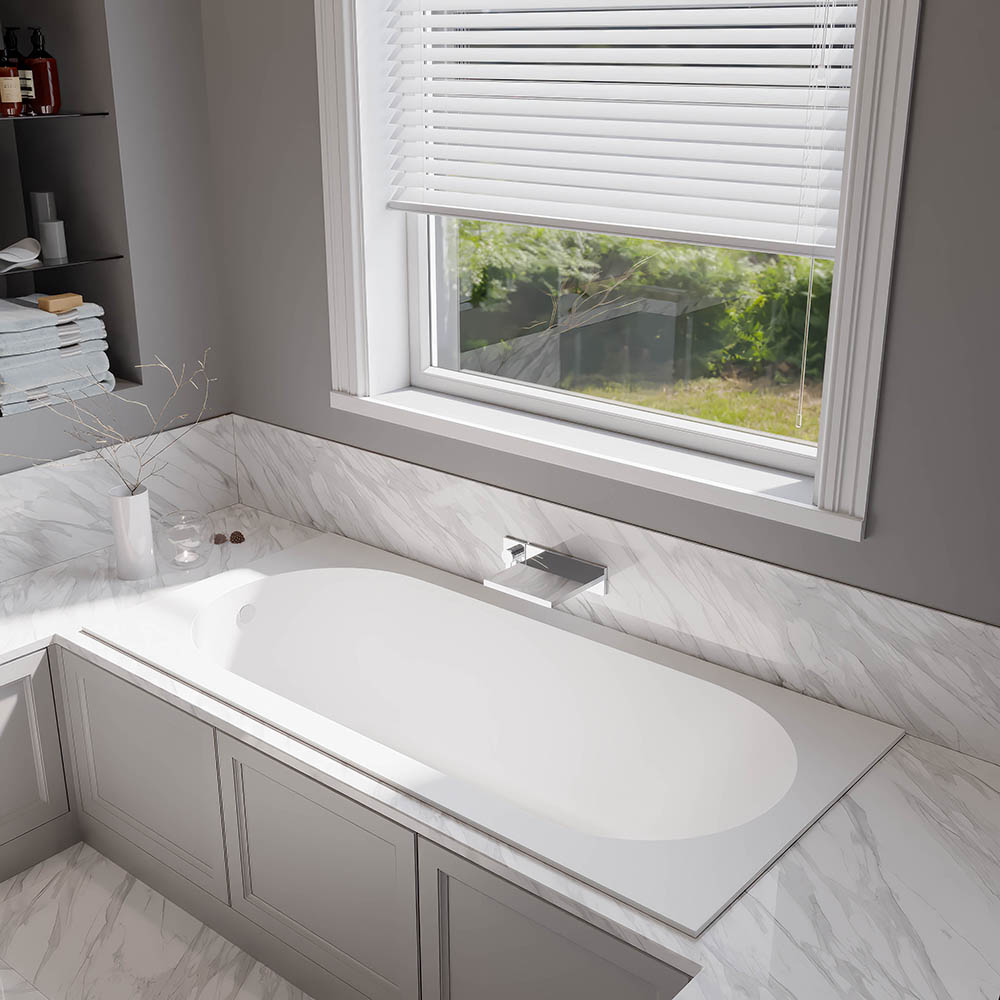 Ванна из искусственного камня Veconi Stampo 170x70 STMSLIM17070 белая 57981₽