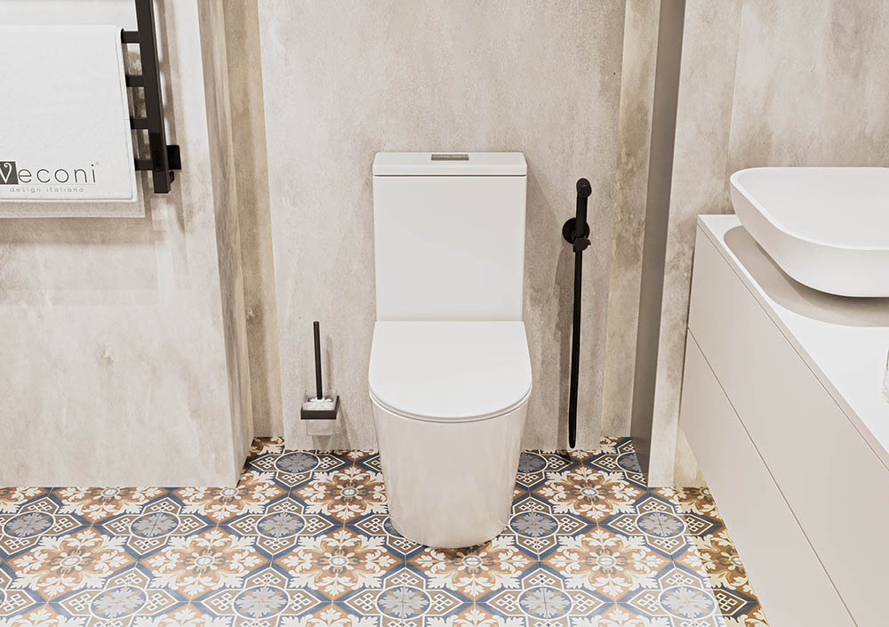 Унитаз напольный Veconi Telle VTE-64T безободковый с крышкой микролифт белый глянцевый 24240₽