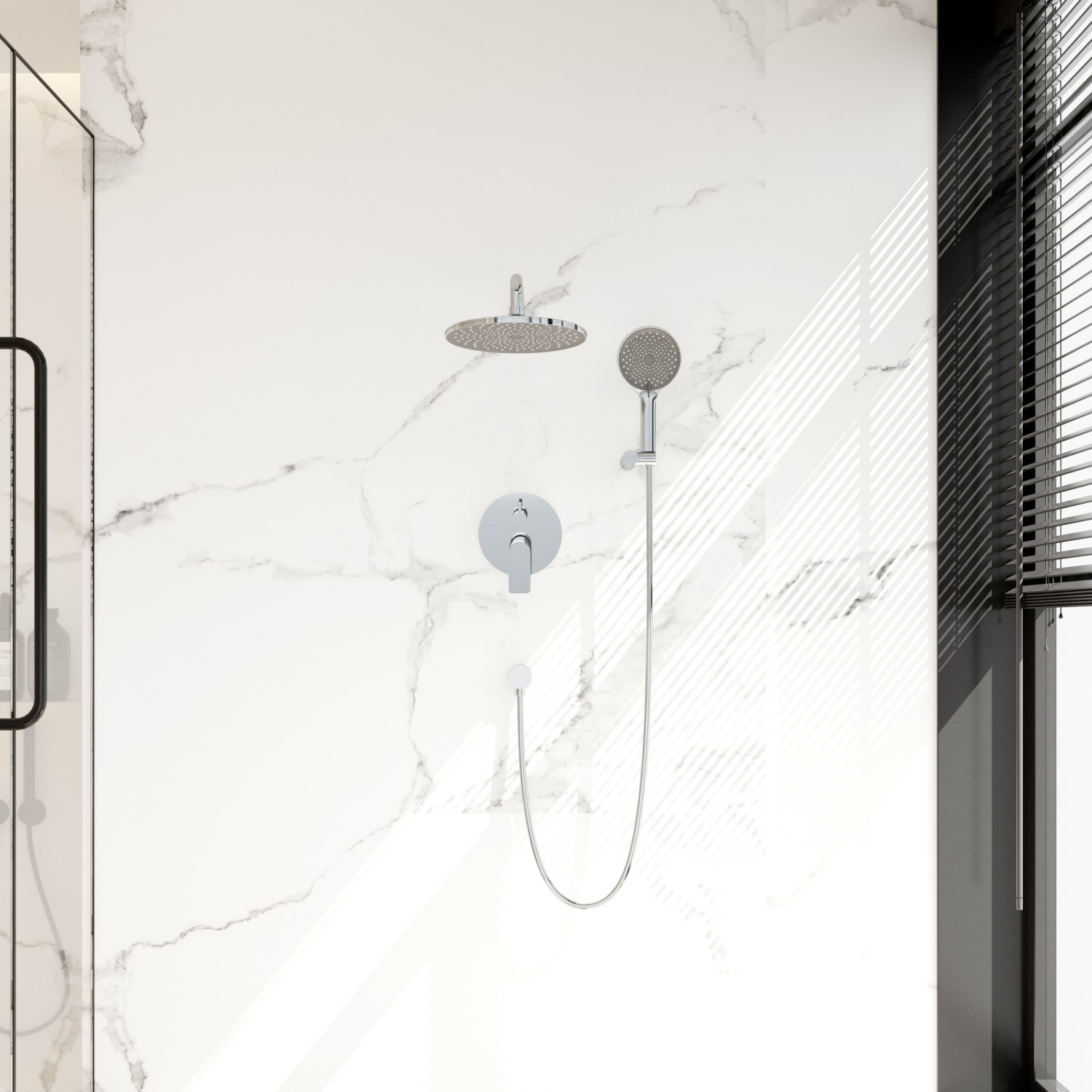 Встраиваемая душевая система Veconi Teora TE-500-C-C4 без излива хром глянцевый 20951₽