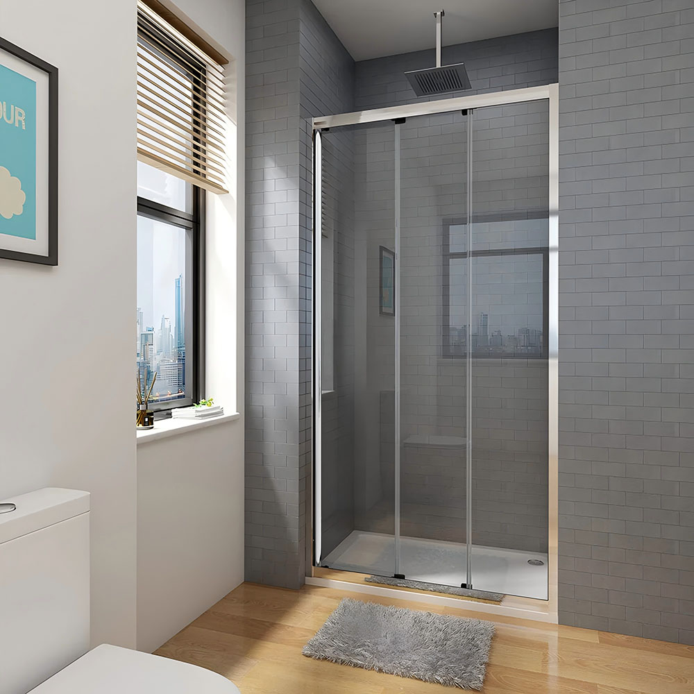 Душевая дверь Veconi Vianno 111x195 VN28-110-01-C8 стекло прозрачное профиль хром 21634₽