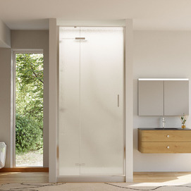 Душевая дверь в нишу Veconi Vianno 120x195 VN73R/L-120-06-C4 стекло дождь,  профиль хром