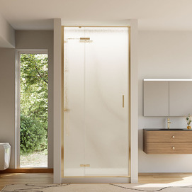 Душевая дверь в нишу Veconi Vianno 80x195 VN73RG/L-80-61-C4 стекло дождь,  профиль золото брашированное