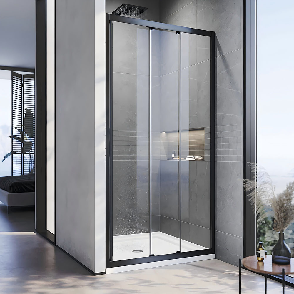 Душевая дверь Veconi Vianno 90x195 VN28B-90-01-C8 стекло прозрачное профиль черный матовый 20138₽