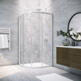 Душевой уголок Vegas-Glass 100x100  ZS NOVO h2000 100 01 crystalvision профиль белый, стекло crystalvision