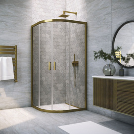 Душевой уголок Vegas-Glass 100x100  ZS TUR NOVO 100 05 07 профиль бронза, стекло графит