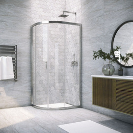 Душевой уголок Vegas-Glass 100x80  ZS-F TUR NOVO 100*80 08 01 профиль глянцевый хром, стекло прозрачное
