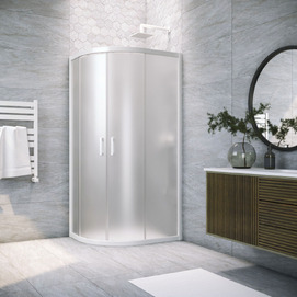 Душевой уголок Vegas-Glass 100x90  ZS-F NOVO h2000 100*90 01 10 профиль белый, стекло сатин