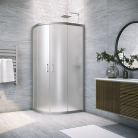 Душевой уголок Vegas-Glass 100x90  ZS-F NOVO h2000 100*90 07 10 профиль матовый хром, стекло сатин