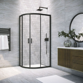 Душевой уголок Vegas-Glass 120x80  ZS-F NOVO h2000 120*80 02М 01 профиль черный матовый, стекло прозрачное