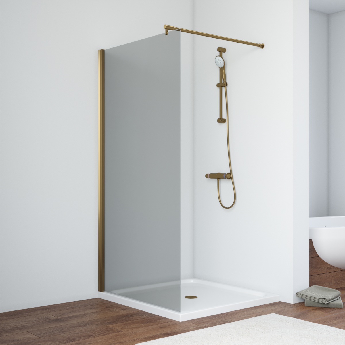 Душевая перегородка Vegas-Glass 96x200 EAF TUR NOVO 96 05 07 профиль бронза стекло графит 32372₽