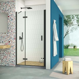 Душевая дверь в нишу Vegas-Glass AFP Retta 95x199 AFP Retta 95 02М 01 стекло прозрачное, профиль черный