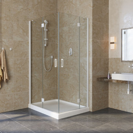 Душевой уголок Vegas-Glass Afa-F Lux 100x90 AFA-F LUX 100*90 01 crystalvision профиль белый