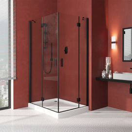 Душевой уголок Vegas-Glass Afa-F Lux 100x90 AFA-F LUX 100*90 02М crystalvision профиль черный