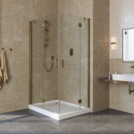 Душевой уголок Vegas-Glass Afa-F Lux 110x90 AFA-F LUX 110*90 05 crystalvision профиль бронза