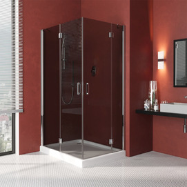 Душевой уголок Vegas-Glass Afa-F Lux 110x90 AFA-F LUX 110*90 08 07 профиль матовый хром, стекло графит