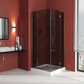 Душевой уголок Vegas-Glass Afa Lux 90x90 AFA LUX 90 05 07 профиль бронза, стекло графит