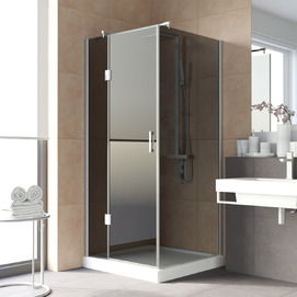 Душевой уголок Vegas-Glass Afp-Fis Lux 110x100 AFP-Fis LUX 110*100 07 07 профиль матовый хром, стекло графит