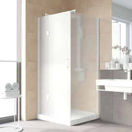 Душевой уголок Vegas-Glass Afp-Fis Lux 120x110 AFP-Fis LUX 120*110 01 10 профиль белый, стекло сатин