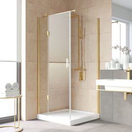 Душевой уголок Vegas-Glass Afp-Fis Lux 120x110 AFP-Fis LUX 120*110 09 crystalvision профиль глянцевое золото