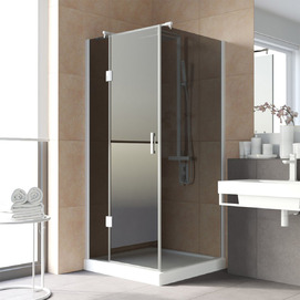 Душевой уголок Vegas-Glass Afp-Fis Lux 90x90 AFP-Fis LUX 90 01 07 профиль белый, стекло графит