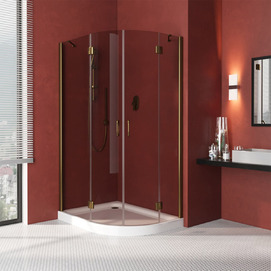 Душевой уголок Vegas-Glass Afs-F Lux 120x110 AFS-F LUX 120*110 05 05 профиль бронза, стекло бронза