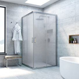 Душевой уголок Vegas-Glass ZA NOVO 110x110 ZA NOVO 110 07 10 профиль матовый хром, стекло сатин
