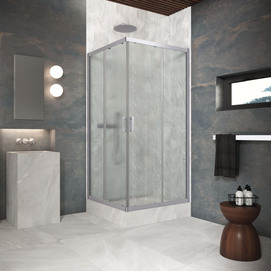 Душевой уголок Vegas-Glass ZA Protec 80x80 ZA Protec h1900 80 07 02 профиль матовый хром, стекло шиншилла